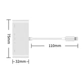 75215 5 in 1 8 Pin to HDMI + SD Card Slot + TF Card Slot + USB + 8 Pin Charging Port HD Video Converter, 75215